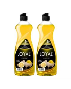 Loyal 5 In 1 Ginger and Lemon Scented Dishwashing Liquid With Natural Enzymes- 2X700ml
