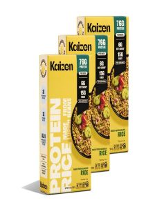 Kaizen Low Carb Rice, 20g High Protein, 6g Net Carb, Mediterranean (3-Pack)