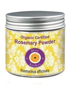 Deve Herbes Pure Rosemary Powder Rosmarinus officinalis Organic Certified Natural Therapeutic Grade 200gm 705oz