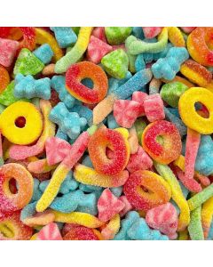Gummy Candy Mix - 2-Pound Bag of Sour and Sweet Assorted Gummies including Peach Rings, Watermelon Slices, Worms, and Bears