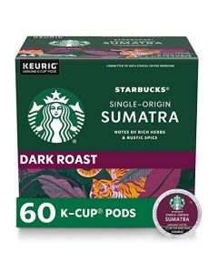 Starbucks KCup Coffee Pods Dark Roast Coffee Sumatra for Keurig Brewers 100 Arabica 6 boxes 60 pods total