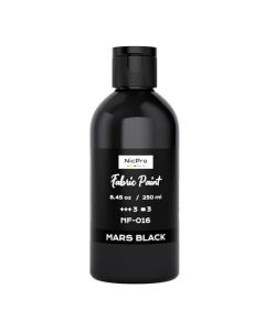 Nicpro Black Fabric Paint 845 oz 250 ml Fabric Paint for Clothes Permanent Clothing Paint for DIY Tshirts Jeans Crafts Refresh Furniture Upholstery
