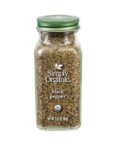 Simply Organic Ground Black Pepper 231Ounce Jar Medium Ground Pepper Certified Organic Kosher Potent Pepper Taste