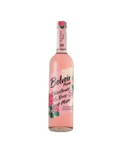 BELVOIR FRUIT FARMS Elderflower Rose Syrup Mixer 500ml Floral Drink Mix Made with Natural Elderflower and Rose Extracts Perfect for Cocktails and Refreshing Drinks
