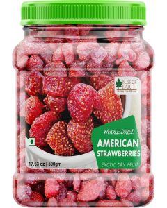 500gm Whole Dried American Strawberries Exotic Dry Fruit Healthy and Tasty
