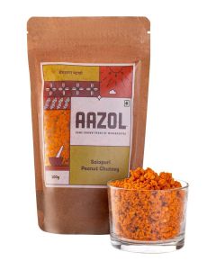 Aazol Solapuri Peanut Chutney (200 g) Pack of 1 / Mungfali/Shengdana Chutney / Protein-Rich Snack / Spicy Meal Accompaniment