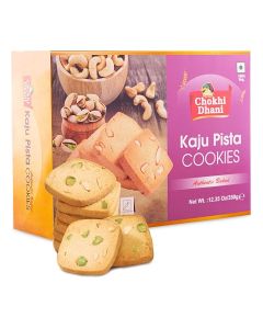 Kaju Pista Cookies 350 gm / Premium Cashew & Pistachio Biscuits / Crispy, Buttery Indian Cookies / Eggless, Handmade Bakery-Style Snack /