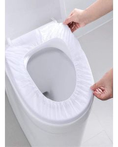 SHOPECOM Disposable Toilet Seat Cover, Non-Woven Fabric Travel Toilet Seat Cover Avoid Direct Contact with Unhygienic Toilet Seats (Pack of 2 Pcs)
