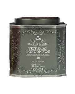 Victorian London Fog Black Tea W/ Bergamot Oil Lavender And Vanilla Grey Tin Of 30 Sachets