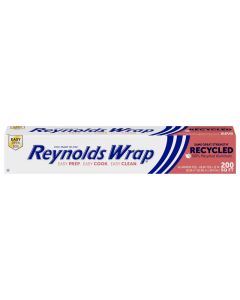 Reynolds Wrap Recycled Aluminum Foil Recycled Foil Roll Made From 100 Recycled Materials With Secure Easy Open and Close Tab 200 Sq Ft