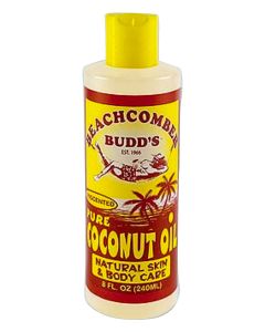 Hawaiian Beachcomber Budd Pure Unscented Coconut Oil 8 oz