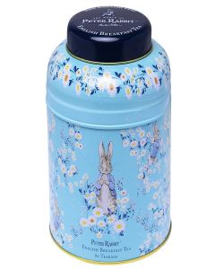 New English Teas Peter Rabbit Daisies Round Tea Caddy with 80 English Breakfast Teabags