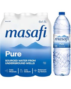 Masafi Pure Low Sodium Natural Water - 1.5L (Pack of 6)