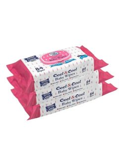 Cool and Cool Ultra Sensitive and Gentle Extra Large Baby Wipes For Baby Delicate Skin- 3X84 Wipes