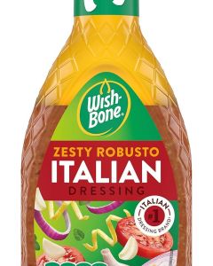 Wish-Bone Zesty Robusto Italian Dressing, 15 fl oz - Bold Flavor with Garlic and Oregano