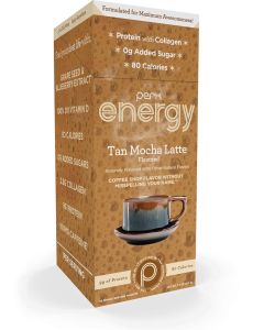 Perk Energy Drink Mix (Tan Mocha Latte) 10 Stick Packs - Caffeinated Healthy Coffee Alternative with Protein, 100mg of Caffeine, Gluten-Free, Soy-Free, Peanut-Free