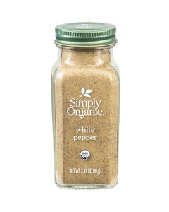 Simply Organic White Pepper 286Ounce Jar Lightly Flavor Sauces Fish Chicken Potato Dishes Milder Earthy Flavor