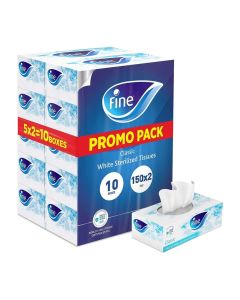 Facial Tissues Classic, 150x2 Ply Tissues pack of 10