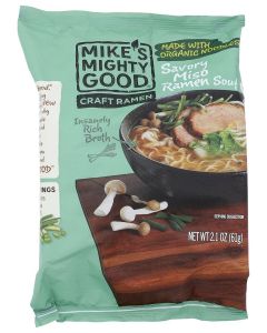 Mikes Mighty Good, Ramen Miso Savory Pillow Pack, 2.1 Ounce