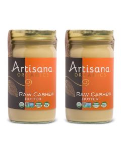 Artisana Organics Raw Cashew Butter 14oz Jar 2 Pack USDA Organic No Sugar Added Vegan and Paleo Friendly Non GMO