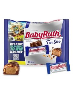 Baby Ruth Candy Bars with Chocolatey Caramel Peanuts and Nougat Fun Size Candy Bars in Bag 102 oz