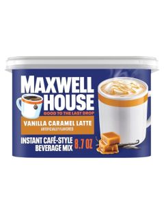 Maxwell House Instant CafeStyle Beverage Mix Easy to Prepare 1 Canister for Quick Morning Coffee or Afternoon Treat Vanilla Caramel Latte Kosher Dairy 87 oz