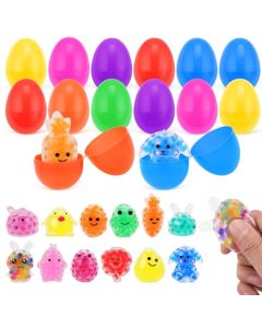 Mljsh 12 Pack Prefilled Easter Eggs with Squeeze Toys Inside Easter Basket Stuffers Easter Egg Fillers Gift Exchange and Party Favors