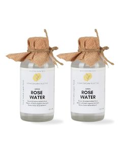 Homegrown Platter EDIBLE Rose Water 200ml Pack of 2 Steam Distilled Damask Rose Hydrosol Delicate Floral Essence for Culinary Creations Hydrating Rose Water Glowing Skin Natural Fragrant