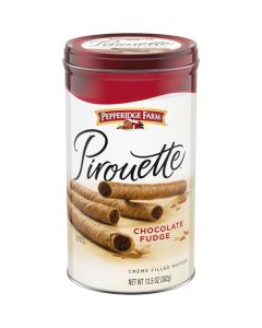 Pepperidge Farm Pirouette Cookies Chocolate Fudge Crme Filled Wafers 135 Oz Tin