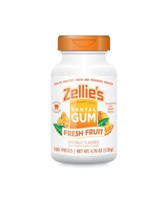 Zellies 100 Xylitol Fresh Fruit Chewing Gum No Aspartame Gluten Free Vegan Kosher 100 Count Pack of 1