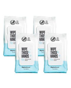 MightyGood Wipe Those Hands 168 Count Alcohol Free Wipes 4 count 42 wipes each Fragrance Free Hand Wipe