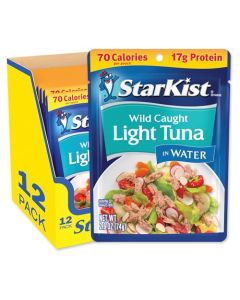 StarKist Light Tuna in Water Pouch 26 oz 12 Pack Ready to Eat Wild Caught High Protein Shelf Stable Seafood Gluten Free Soy Free No Draining for Salads and Sandwiches