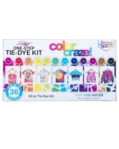 Tulip OneStep TieDye Kit 12 Rainbow Big 4oz Bottles Color Craze