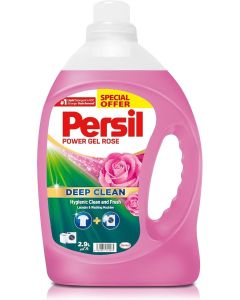 Persil Power Gel Liquid Laundry Detergent, Deep Clean Technology for Perfect Cleanliness And Long-Lasting Freshness, Rose, 2.9L