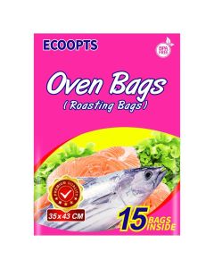 ECOOPTS Oven Bags Cooking Roasting Bags for Chicken Meat Ham Seafood Vegetable 15 PCS 138 x 17 IN