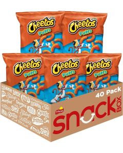 Cheetos Cheese Flavored Snacks, Puffs, 0.875 Ounce (Pack of 40)