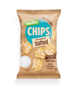 BENLIAN Gluten Free Corn and Brown Rice Salted Chips with Extra Virgin Oil, 60 gm