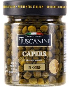Tuscanini Italian Pickled Capers in Brine, 4.59 oz / Product of Italy / Great for Cooking / Nonpareil