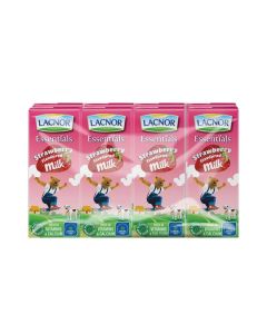 Lacnor Essential Strawberry Flavored Milk Rich In Vitamin and Calcium- 180ml