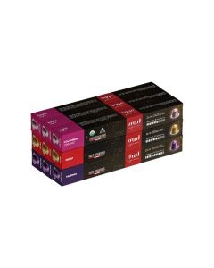 Nespresso Compatible Aluminium Capsules (3 Flavors: Palermo, Decaf, Organic Colombian), Pack of 9 (90 Capsules)