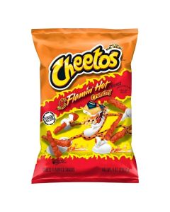 Cheetos Flamin Hot Flavored Crunchy Cheese Snacks- 226.8gms