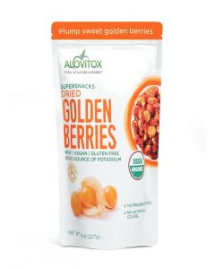Alovitox Golden Berries - All Natural Fresh Incan, Gooseberries Raw, Vegan, Gluten Free, Paleo Dried Super Fruit, Smart Protein Fiber Organic 8oz
