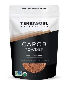 Terrasoul Superfoods Organic Carob Powder 1 Lb Cocoa Powder Alternative High in Fiber