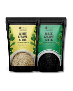Raw White Sesame & Black Sesame Seeds Combo for Eating, Plant-Based Seeds for Tahini, Smoothies, Desserts & Baking, High Protein Superfood Sesame Seed Mix, Calcium Rich – 1kg Each