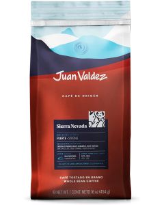 Juan Valdez Sierra Nevada Whole Bean Coffee, 16 oz - Dark Roast with Flavor Notes of Dark Chocolate, Sweet Caramel, and Roasted Nuts