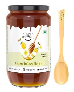 Farm Naturelle - Lemon Infused Honey 1.5kg / Zesty Lemon Flavored Forest Honey / Pure and Refreshing / Natural Sweetener for Daily Use