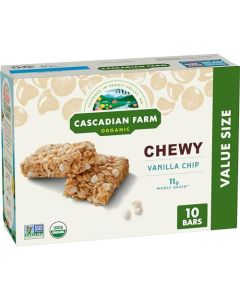 Cascadian Farm Organic Vanilla Chip Chewy Granola Bars Value Size 10 Bars 123 oz