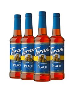 Torani Sugar Free Peach Flavored Drink Syrup 254 fl oz Pack of 4