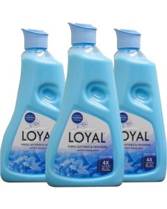 Loyal Fabric Softener with Fragrance, 750 ml x 3 - Blue petals pack of 3 combo