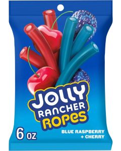 JOLLY RANCHER Ropes Blue Raspberry and Cherry Flavored Candy Bag, 6 oz